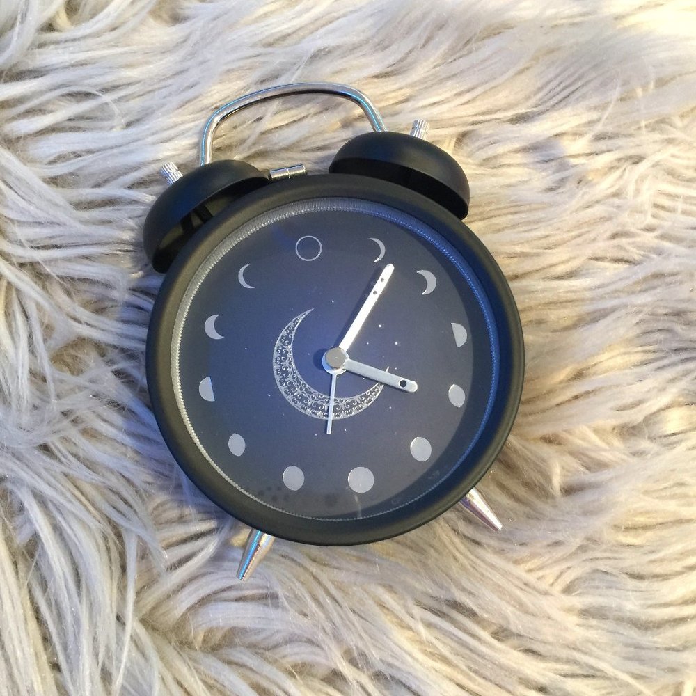 CUTE! Navy Blue and Silver Clock!